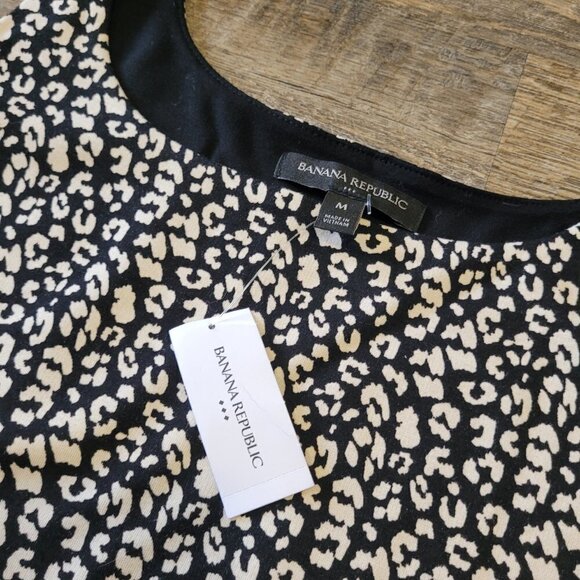 NWT BANANA REPUBLIC | Scoop-Neck Thong Bodysuit Leopard Print | Sz. M - Picture 3 of 7